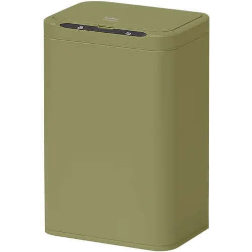 Ведро для мусора TESLER STB-2511, 25л, металл, прямоугольная, сенсорная крышка, оливковый