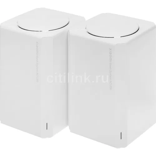 Бесшовный Mesh роутер Xiaomi AC1200, Wi-Fi 4, AC1200, 2.4/5ГГц, 2 LAN, белый, 2 шт. в комплекте [dvb4457gl]