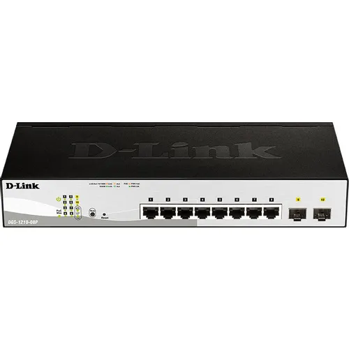 Коммутатор D-Link DGS-1210-08P, настраиваемый [dgs-1210-08p/g3a]