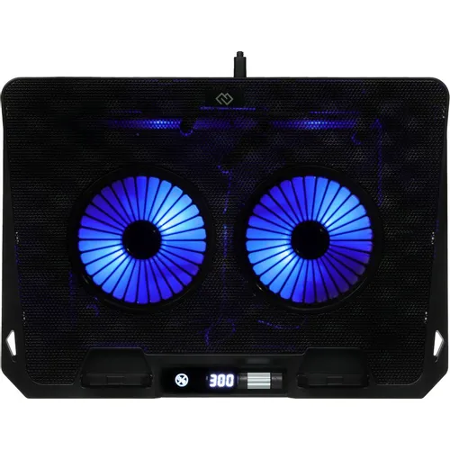 Подставка для ноутбука Digma D-NCP170-2x110, 18", 400х288х45 мм, 2хUSB, вентиляторы 2 х 110 мм, 1100г, черный