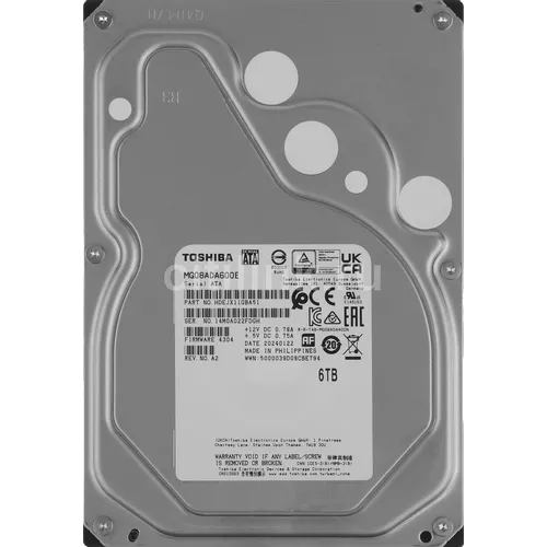 Жесткий диск Toshiba Enterprise Capacity MG08ADA600E, 6ТБ, HDD, SATA III, 3.5"