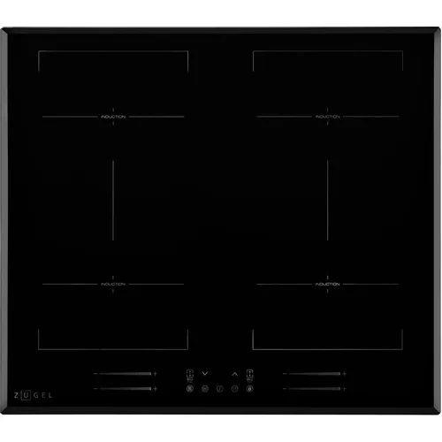 Индукционная варочная поверхность ZUGEL ZIH619B, конфорок: 4 шт., стеклокерамика, независимая, черный