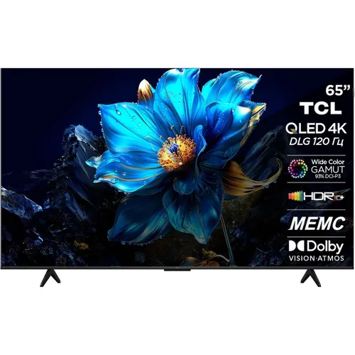 65" Телевизор TCL 65P7K QLED, 4K Ultra HD, СМАРТ ТВ, Google TV, черный