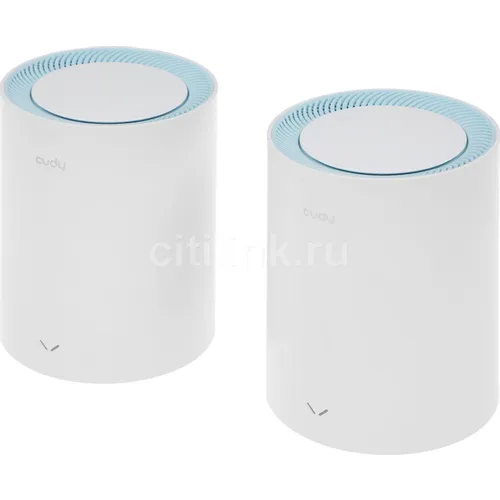 Бесшовный Mesh роутер CUDY M1200, Wi-Fi 5, AC1200, 2.4/5ГГц, 1 LAN, белый, 2 шт. в комплекте [m1200(2-pack)]