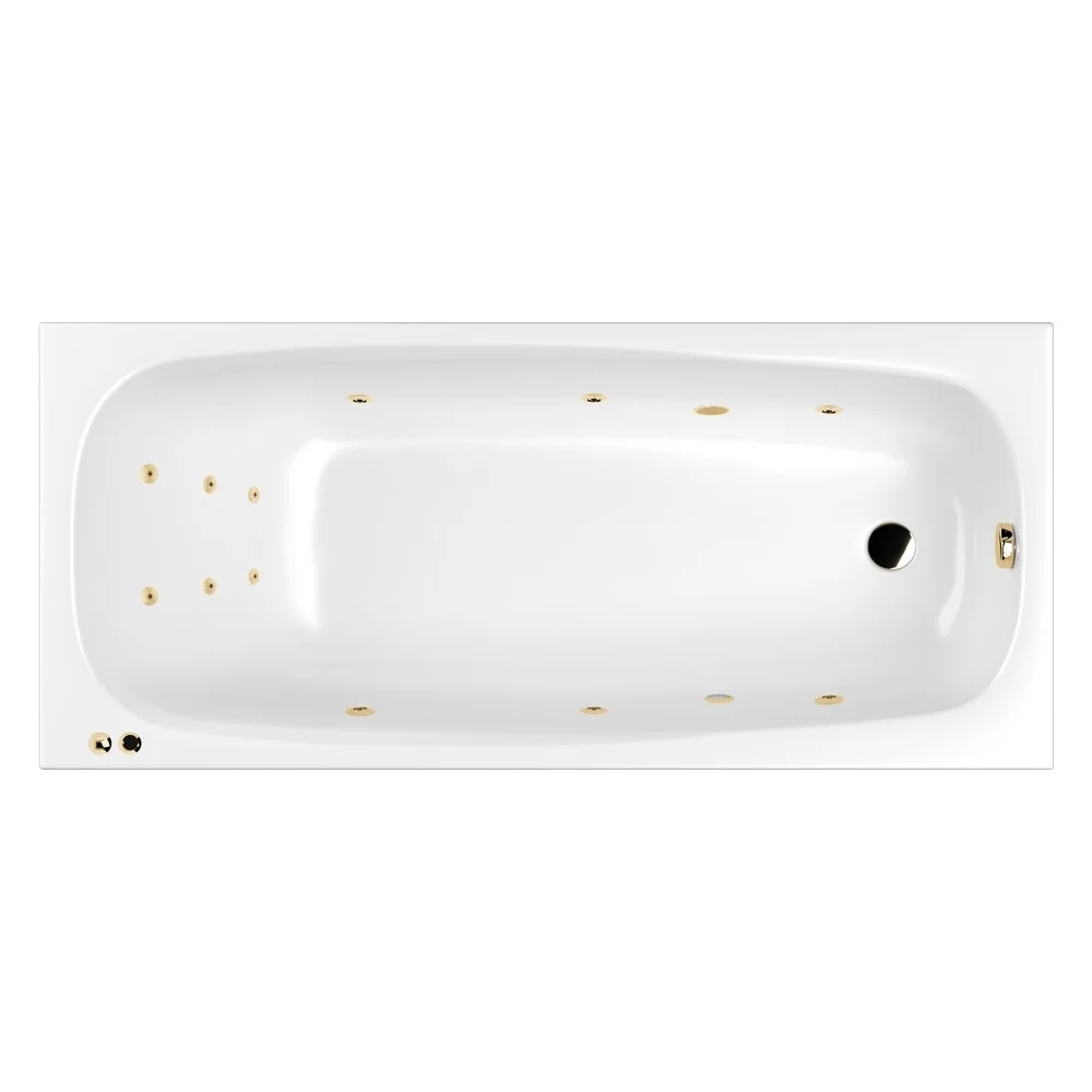 Ванна WHITECROSS Layla 180x80 "LINE" (золото) 0102.180080.100.LINE.GL