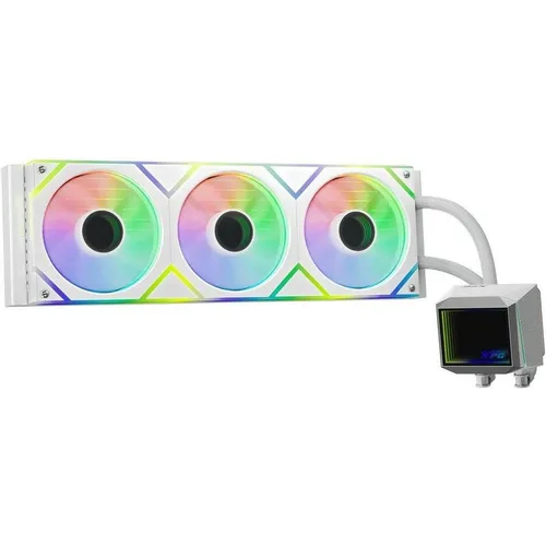 Система водяного охлаждения XPG LevanteII360-WHCWW, LCD, 4-pin, ARGB, 120мм, белый, retail