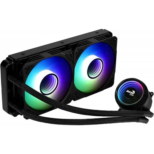 Система водяного охлаждения Aerocool Mirage L240, 4-pin, ARGB, 120мм, черный, retail [mirage l240 bk]