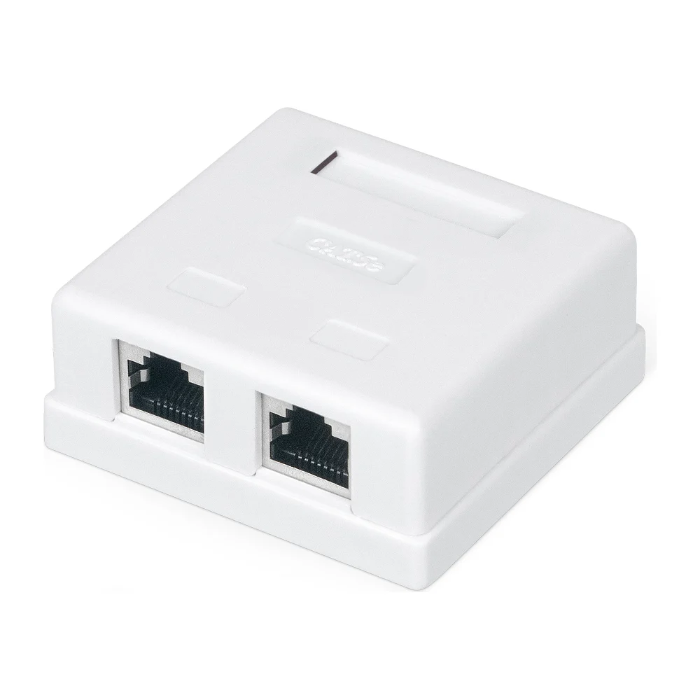 Двойная экранированная компьютерная розетка WRline WR-WS-8P8C-C5E-SH-2 RJ-45 505218