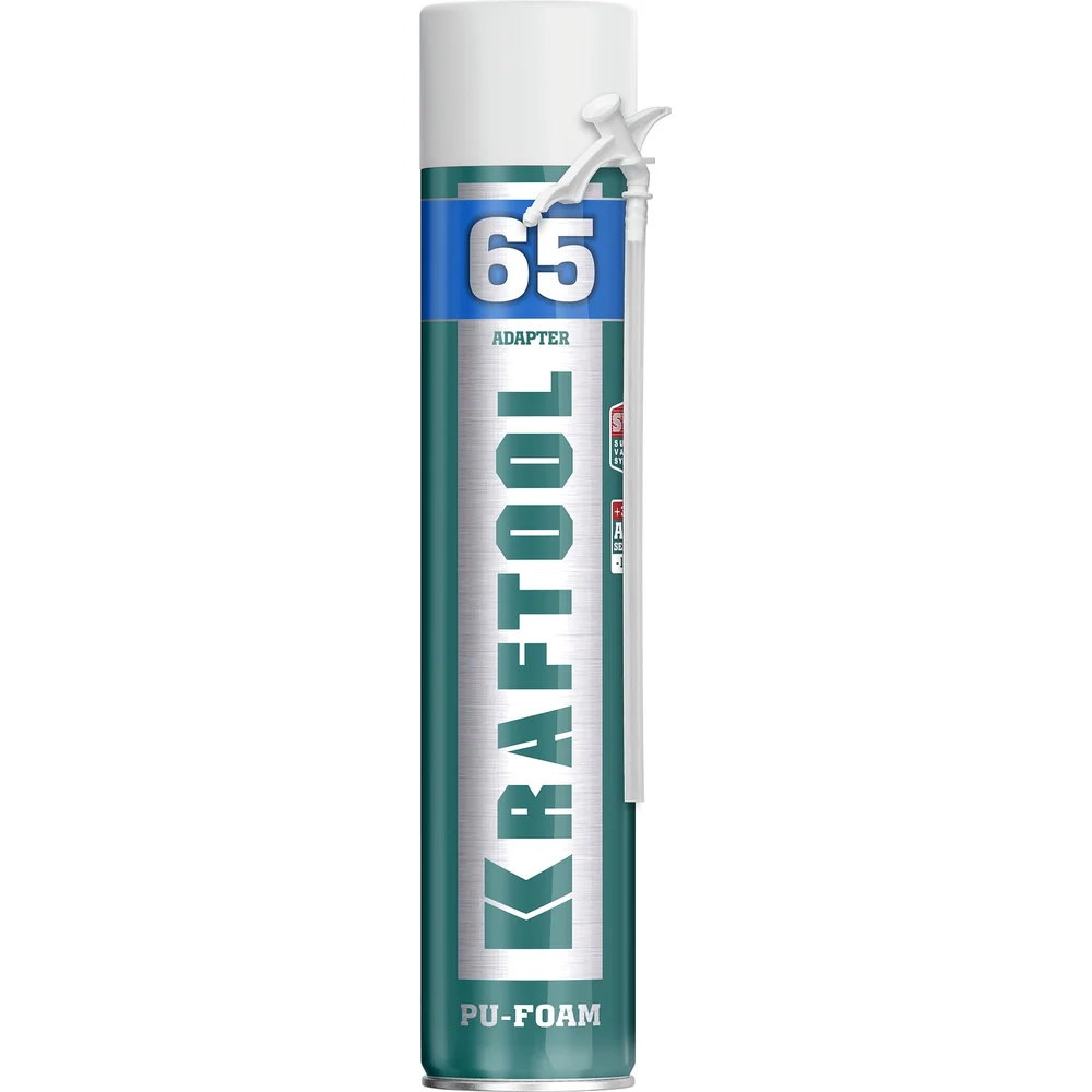 Профессиональная адаптерная полиуретановая монтажная пена KRAFTOOL KRAFTFLEX 65 41175