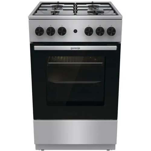 Газовая плита Gorenje GGI5A21XJ, газовая духовка, без крышки, сталь, серебристый
