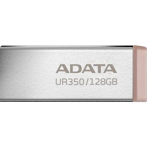 Флешка USB A-Data UR350 128ГБ, USB3.2, серебристый и коричневый [ur350-128g-rsr/bg]
