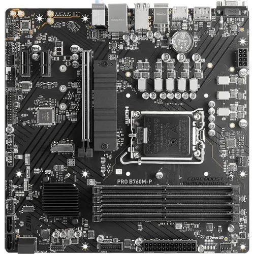 Материнская плата MSI PRO B760M-P, Socket LGA 1700, Intel B760, mATX, Ret