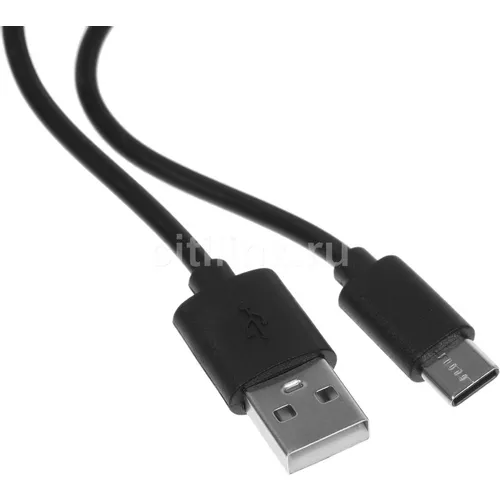 Кабель BORASCO USB Type-C (m) - USB (m), 1м, 1A, черный [37340]