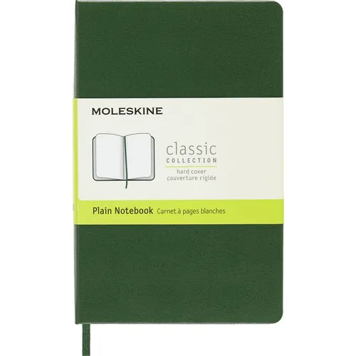 Блокнот Moleskine Classic, 192стр, без разлиновки, твердая обложка, зеленый [qp012k15]