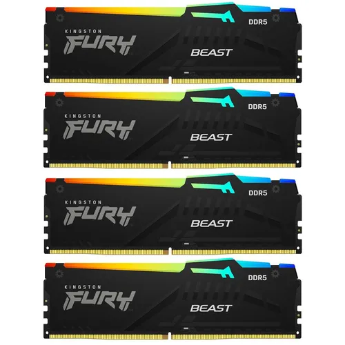 Оперативная память Kingston Fury Beast Black KF556C40BBAK4-128 DDR5 - 4x 32ГБ 5600МГц, DIMM, Ret