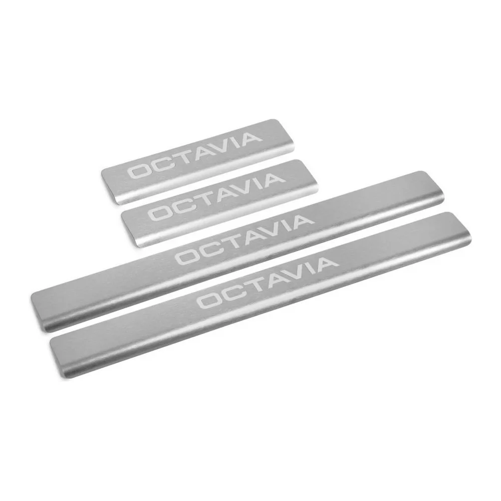 Накладки порогов Skoda Octavia 2013-2020 AutoMax AMSKOCT01