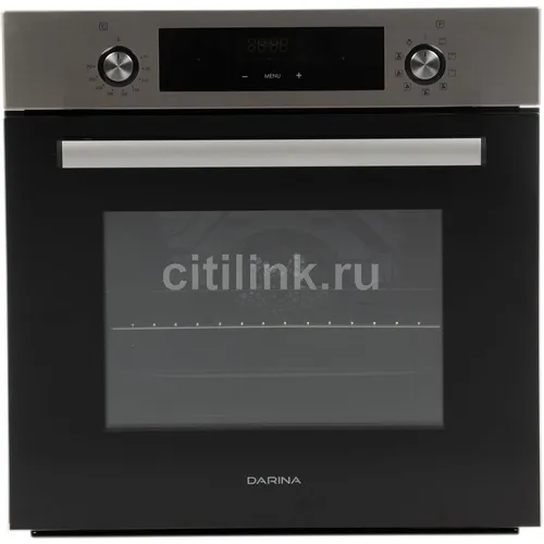 Духовой шкаф электрический Darina 0U5 BDE112 708 X1, 65л, дверца с 3 стеклами, нержавеющая сталь/черный