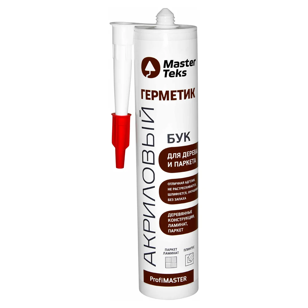 Акриловый герметик для дерева и паркета MASTERTEKS PROFMASTER 53357