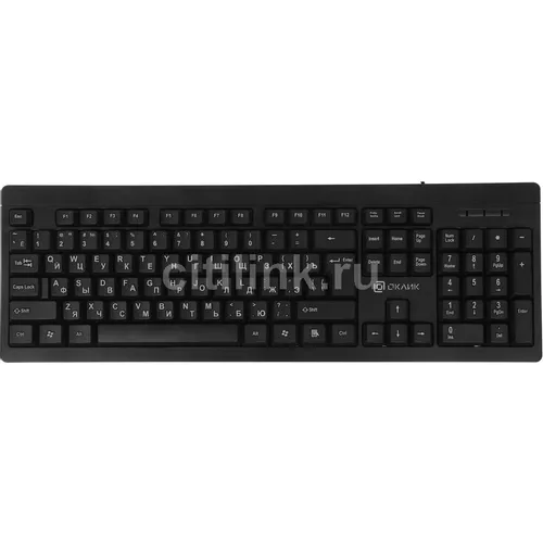 Клавиатура Oklick 95M, проводная, USB, мембранная, черный [1788106]