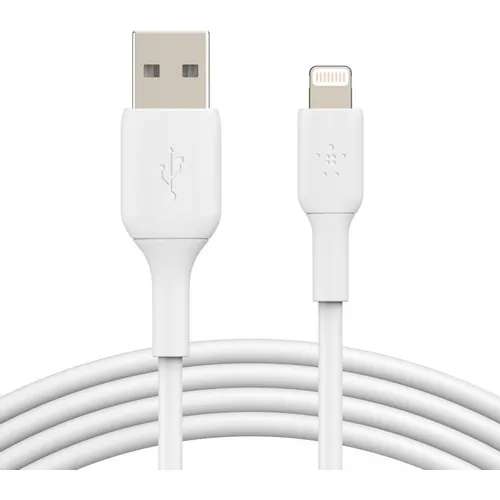 Кабель Belkin CAA001bt2MWH, Lightning (m) - USB (m), 2м, белый