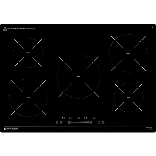 Индукционная варочная поверхность MEFERI Power MIH755BK, конфорок: 5 шт., стеклокерамика, независимая, черный