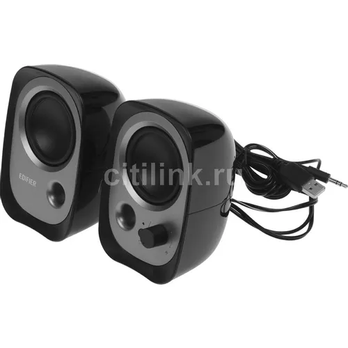 Колонки Edifier R12U, 2.0, черный [r12u-black]