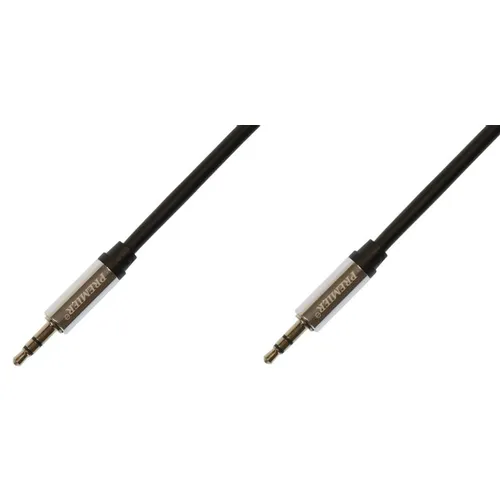 Кабель соединительный аудио PREMIER 5-332 3.0, Jack 3.5 (m) - Jack 3.5 (m), медный, 3м, GOLD, черный/серый