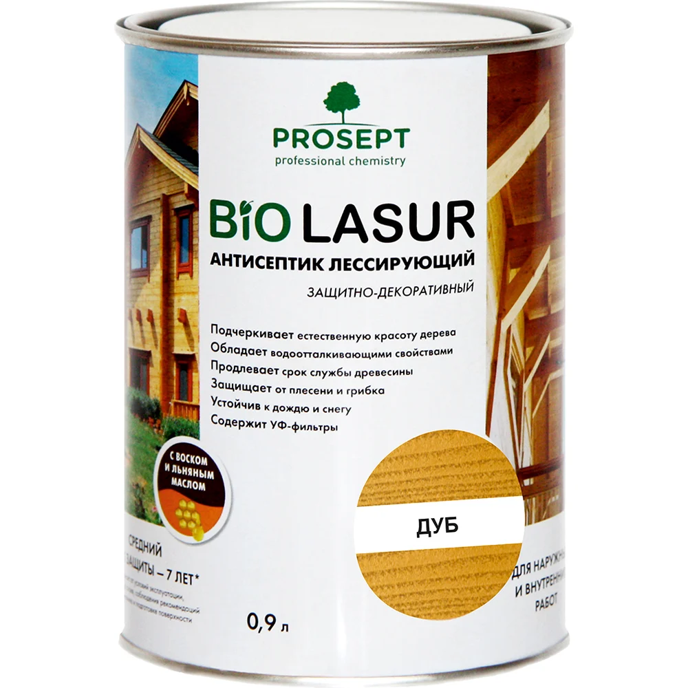 Лессирующий защитно-декоративный пропитка PROSEPT BIO LASUR 036-09