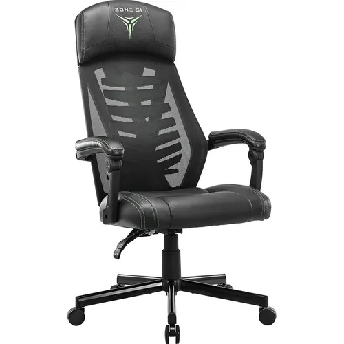 Кресло игровое ZONE 51 Freelancer P3, сетка/экокожа, до 130кг, черный/серый