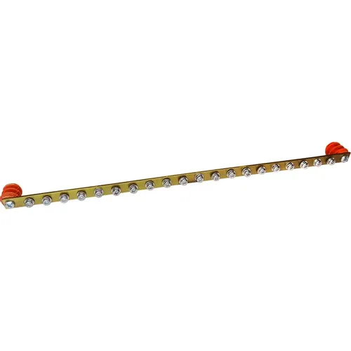 Шина заземления Lanmaster TWT-EBARH-1U-15X3/20 дл.482мм шир.15мм