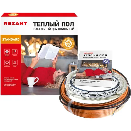 Кабель нагревательный Rexant Standart 22.5м2 180м 2700Вт оранжевый (51-0523-3)
