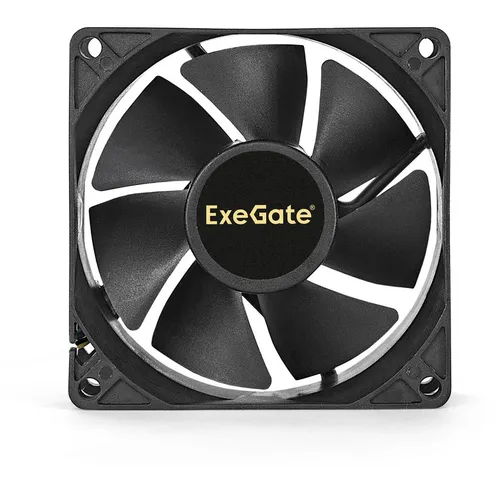 Вентилятор EXEGATE EX166174RUS 80мм, 3-pin, 2200об/мин, 25.5 дБ, черный, OEM