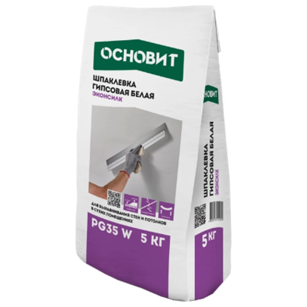 Гипсовая шпаклевка Основит ЭКОНСИЛК PG35 W 85488