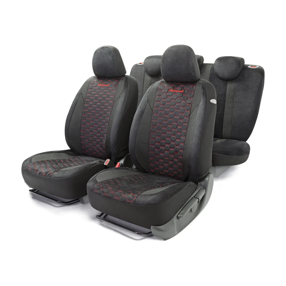 Авточехлы AUTOPROFI ALCANTARA ALC-1505 BK/RD