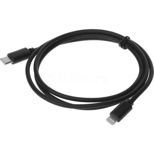 Кабель Buro Lightning (m) - USB Type-C (m), 1м, 3A, черный [pd18w]