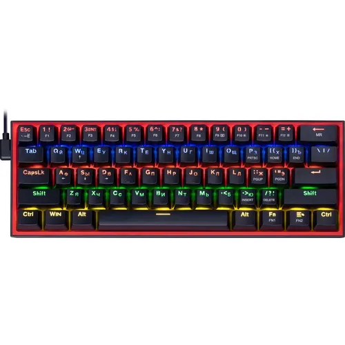 Клавиатура Redragon Fizz, проводная, USB, механическая, черный [72595]