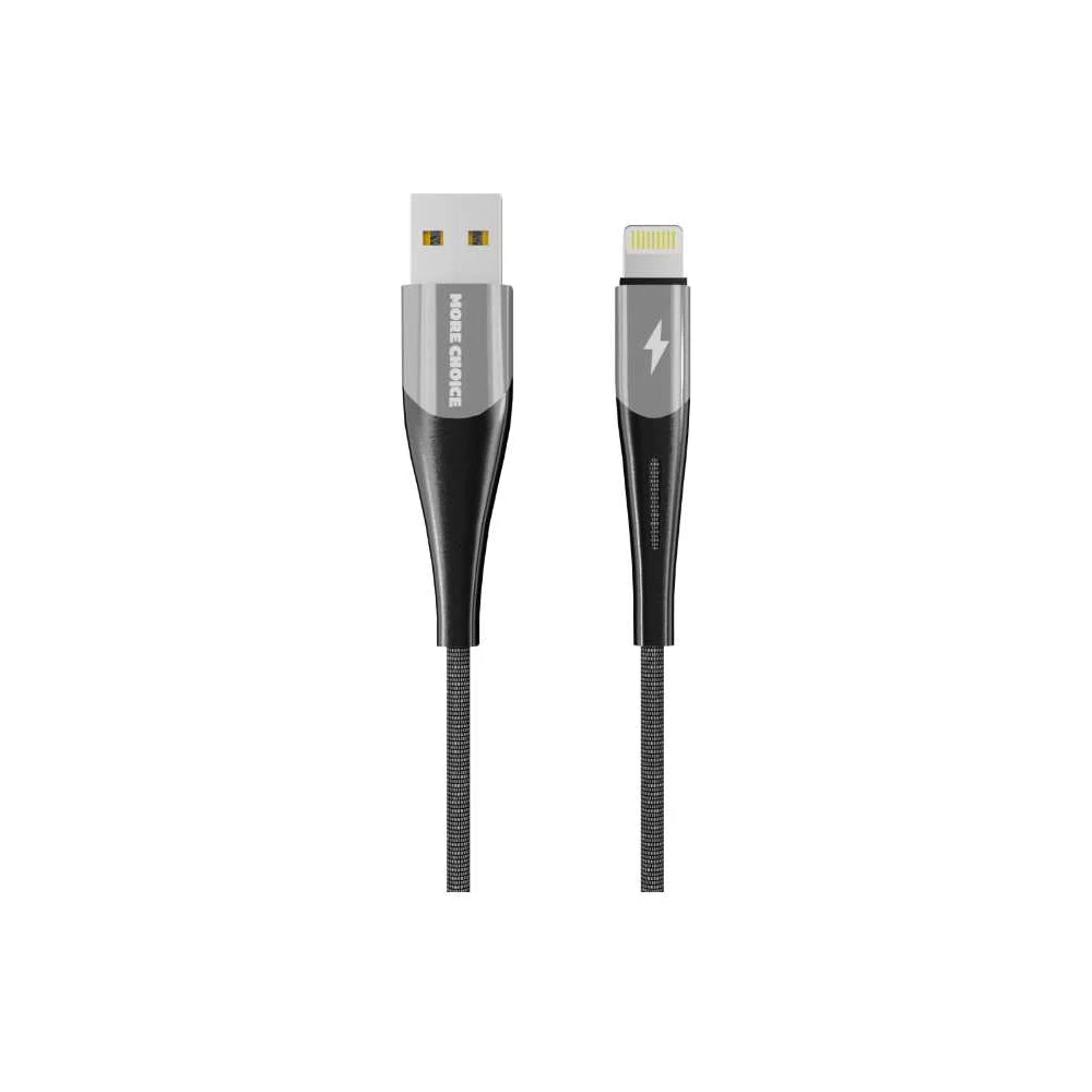 Дата кабель для Lightning 8-pin More Choice K41Si Silver Black