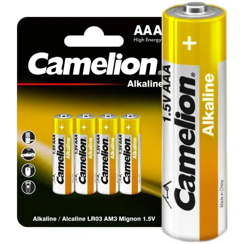 AAA Батарейка CAMELION Alkaline LR03-BP4NR, 4 шт.