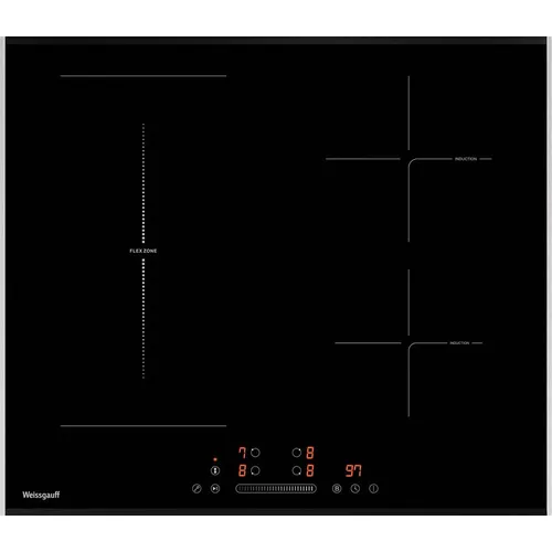 Индукционная варочная поверхность WEISSGAUFF HI 643 Bfzg, конфорок: 4 шт., стеклокерамика, независимая, черный