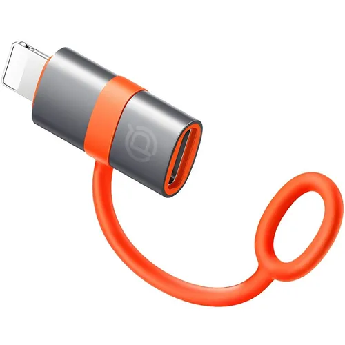 Адаптер PERO AD18, Lightning (m) - USB Type-C (f), серый [prad18]