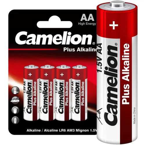 AA Батарейка CAMELION Plus Alkaline LR6-BP4, 4 шт. 2700мAч