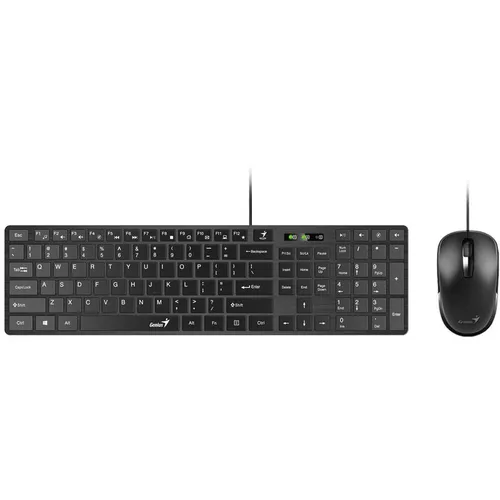 Комплект (клавиатура+мышь) Genius SlimStar C126, USB, проводной, черный [31330007402]