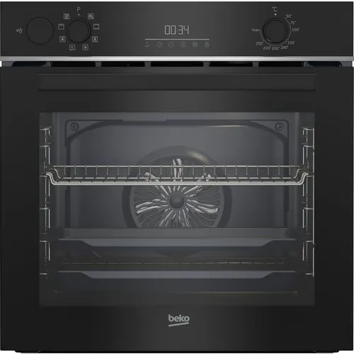 Духовой шкаф электрический Beko BBIS143N0B, 72л, дверца с 2 стеклами, черный/серебристый