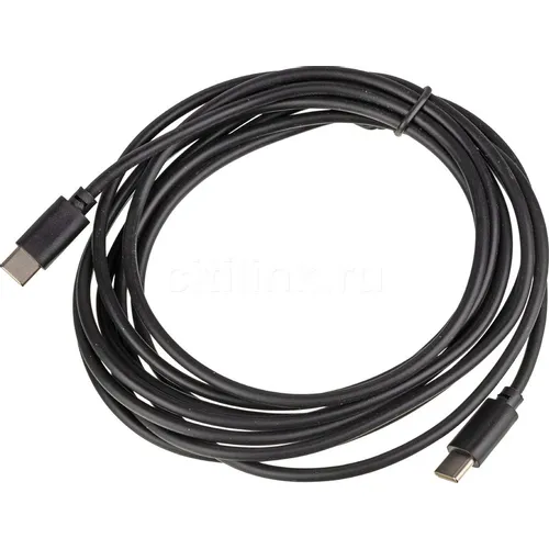 Кабель USB Type-C (m) - USB Type-C (m), 3м, 3A, черный