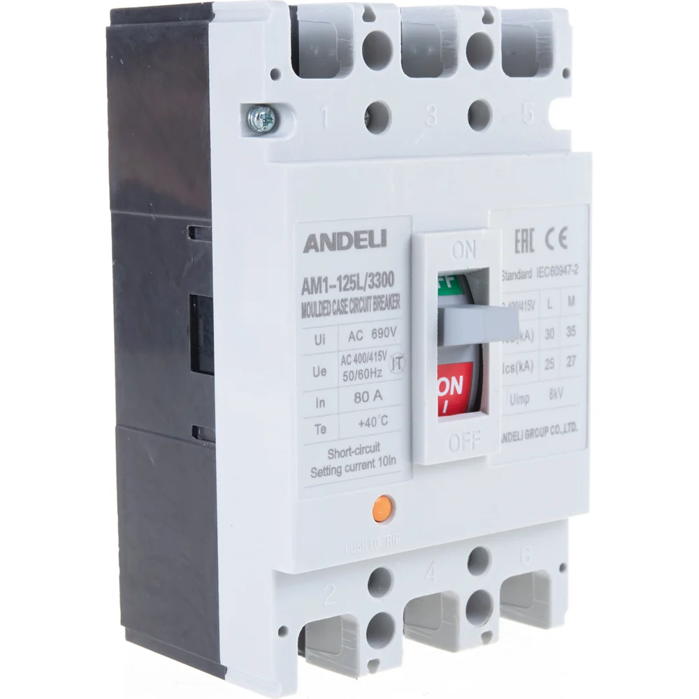 Автоматический выключатель ANDELI AM1-125L ADL06-024