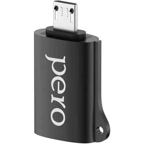 Переходник PERO AD-02, micro USB (m) - USB (f), черный [prad02mubk]