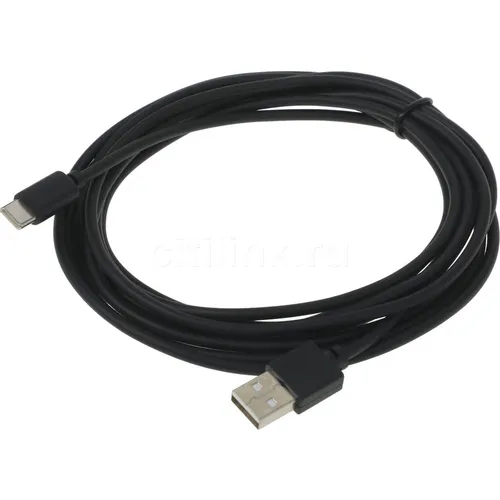 Кабель USB Type-C (m) - USB (m), 3м, 2.4A, черный