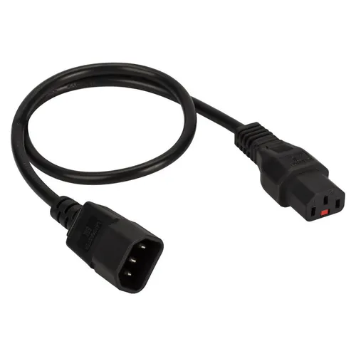 Шнур питания Lanmaster (LAN-PP13L/14-1.0-BK) C13-С14 проводник.:3x0.75мм2 1м 220В черный