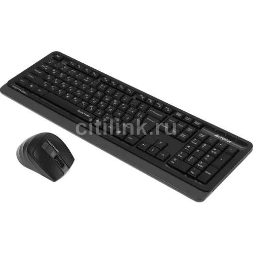 Комплект (клавиатура+мышь) A4TECH Fstyler FGS1035Q, USB, беспроводной, черный [fgs1035q grey]
