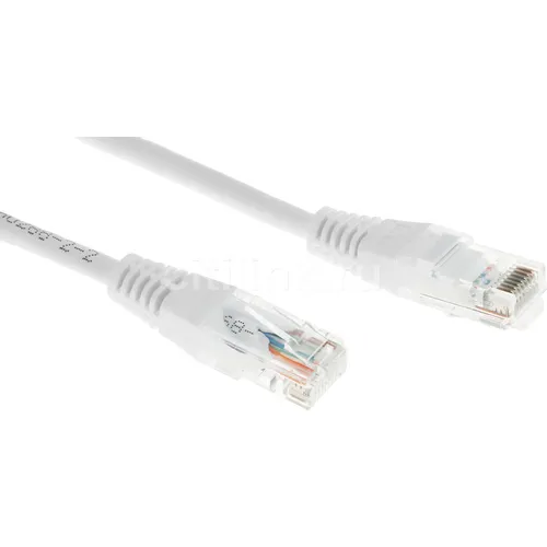 Патч-корд LanMaster вилка RJ-45, вилка RJ-45, кат.5E, ПВХ, 0.3м, белый [twt-45-45-0.3-wh]